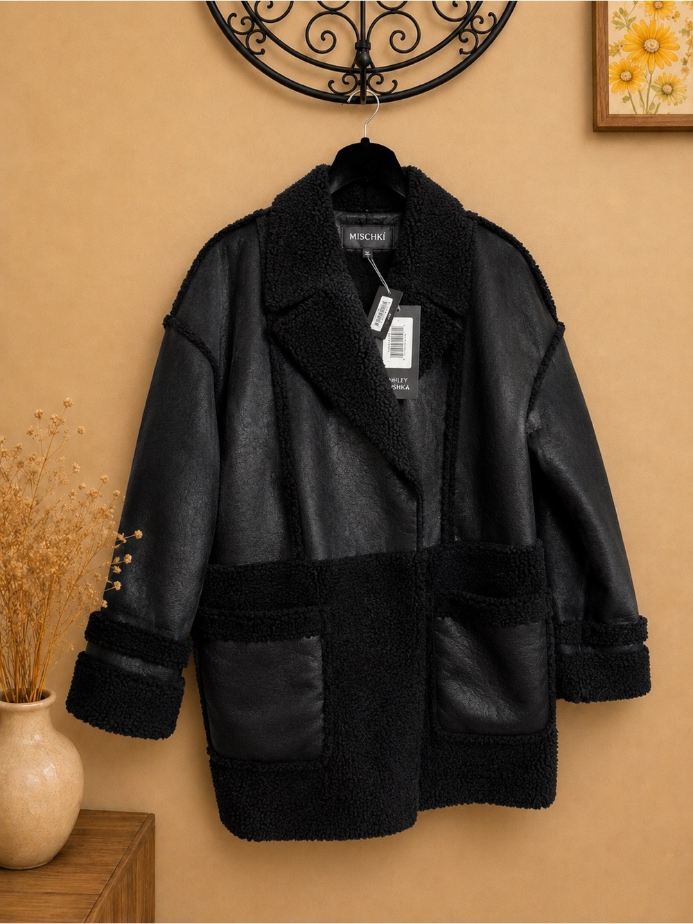 Badgley‎ Mischka Black Leather Jacket